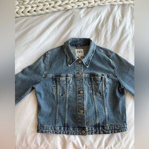 Zara Cropped Denim Jacket